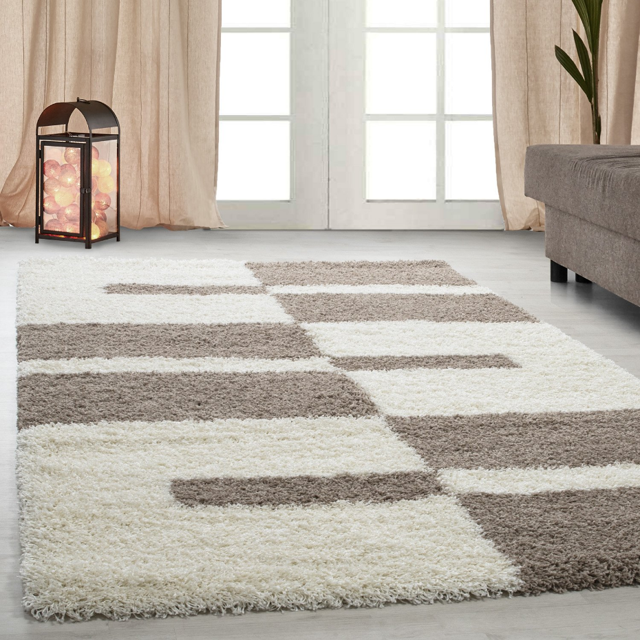 Tapis shaggy à motif géométrique GALA