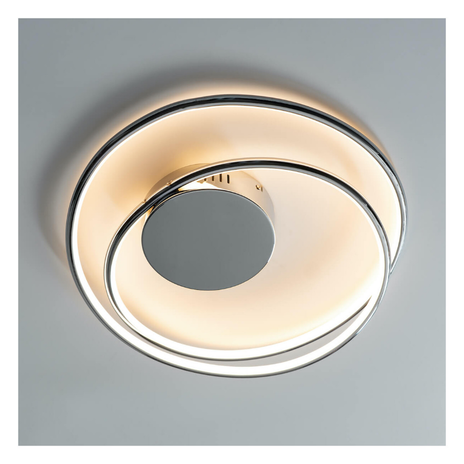 Plafonnier LED boucle chromée - XANDRA