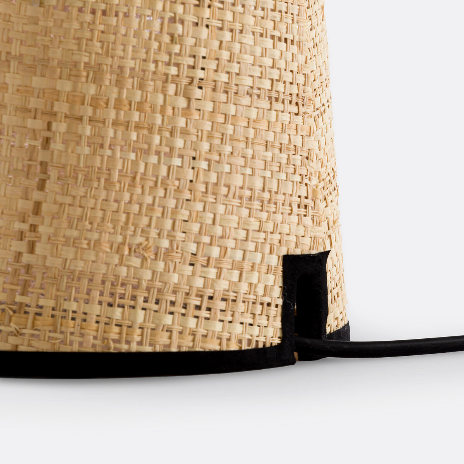 Lampe à poser en raphia, Dolkie