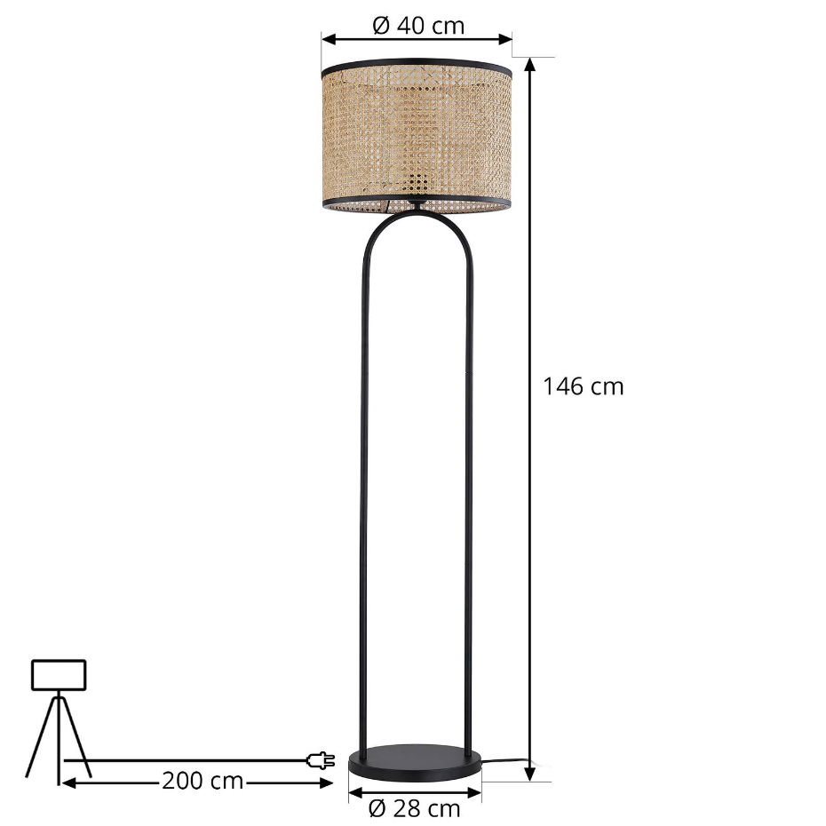 Lampadaire en bois scandinave, Yaelle