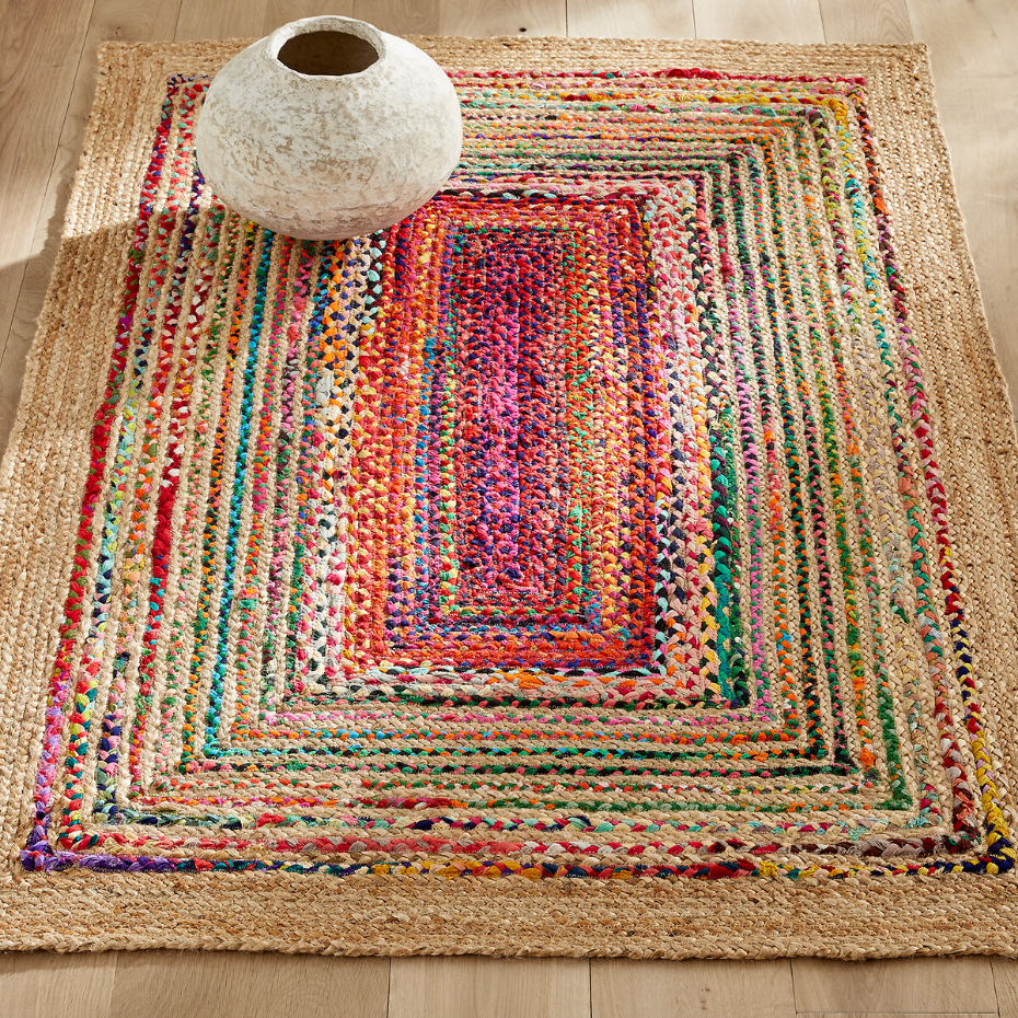 Tapis jute et coton recyclé, Jaco