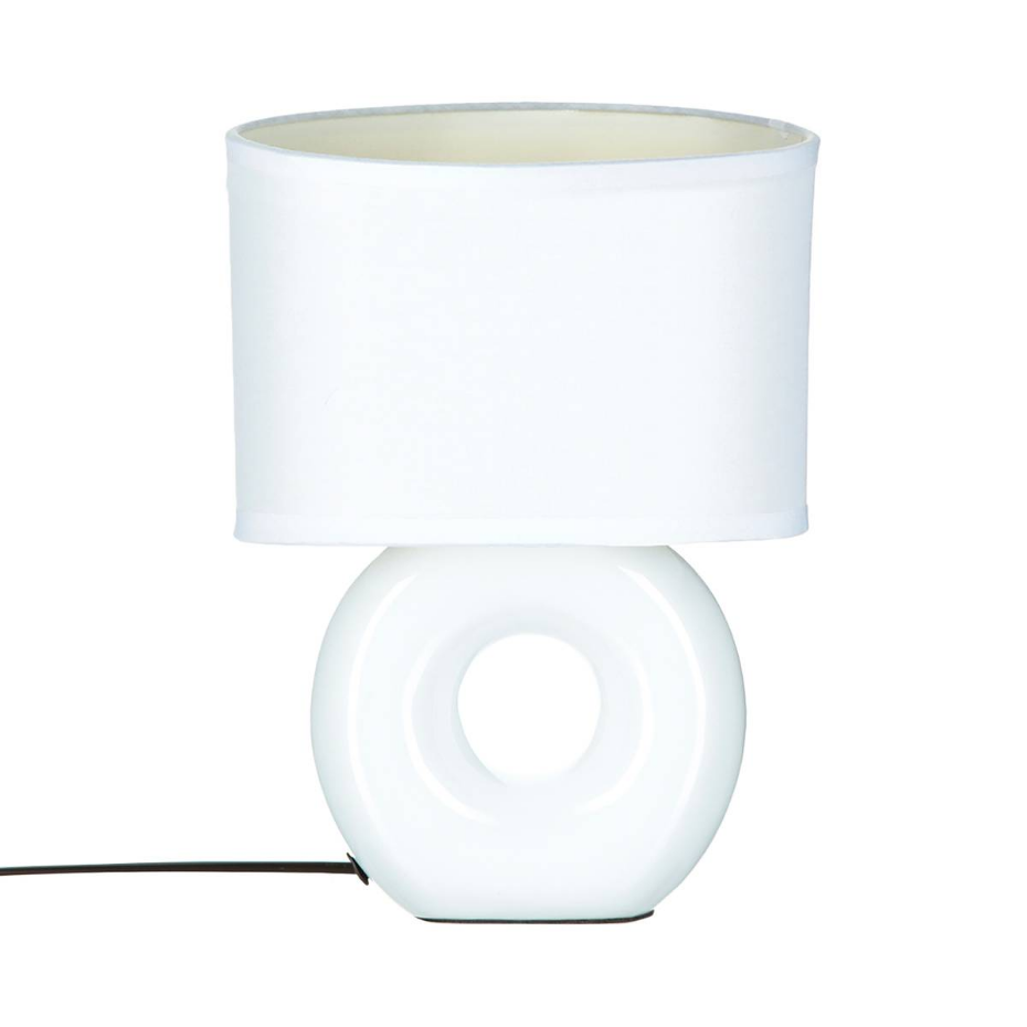 Lampe à poser grès et coton BARU