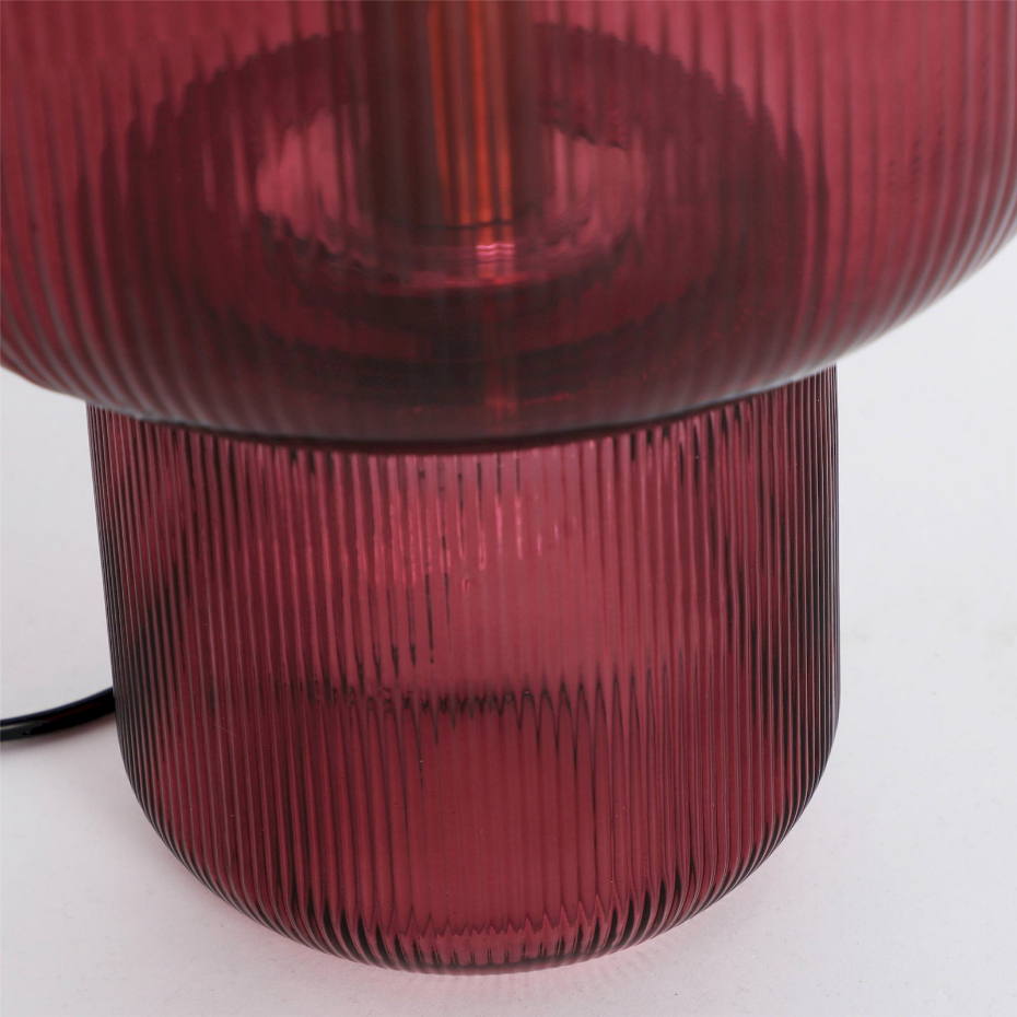 Lampe art déco en cristal finition nervurée