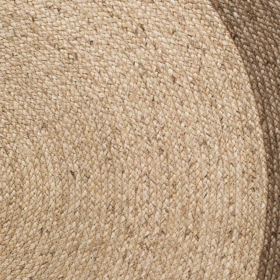 Tapis rond, motif simple authentique, JUTE K, jute tissé à la main