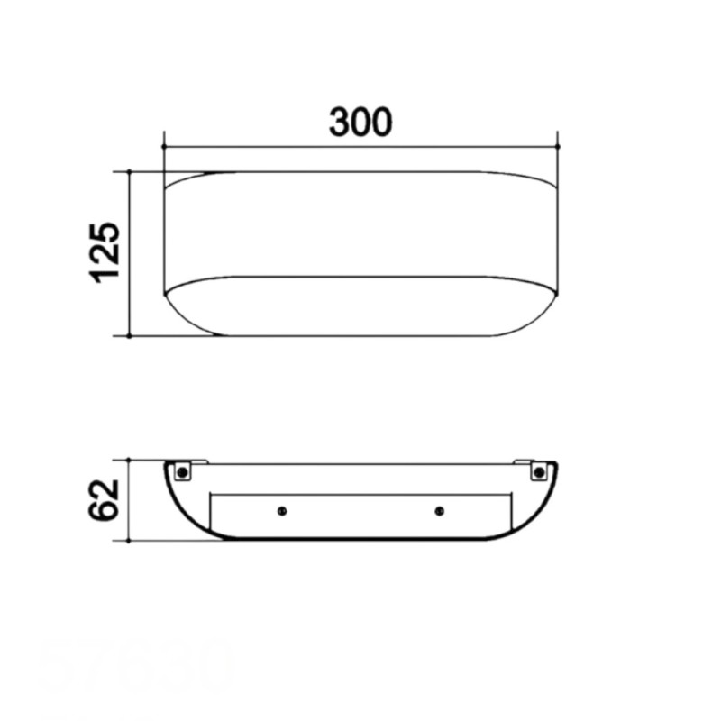 Applique led 14W métal impression noyer Nora