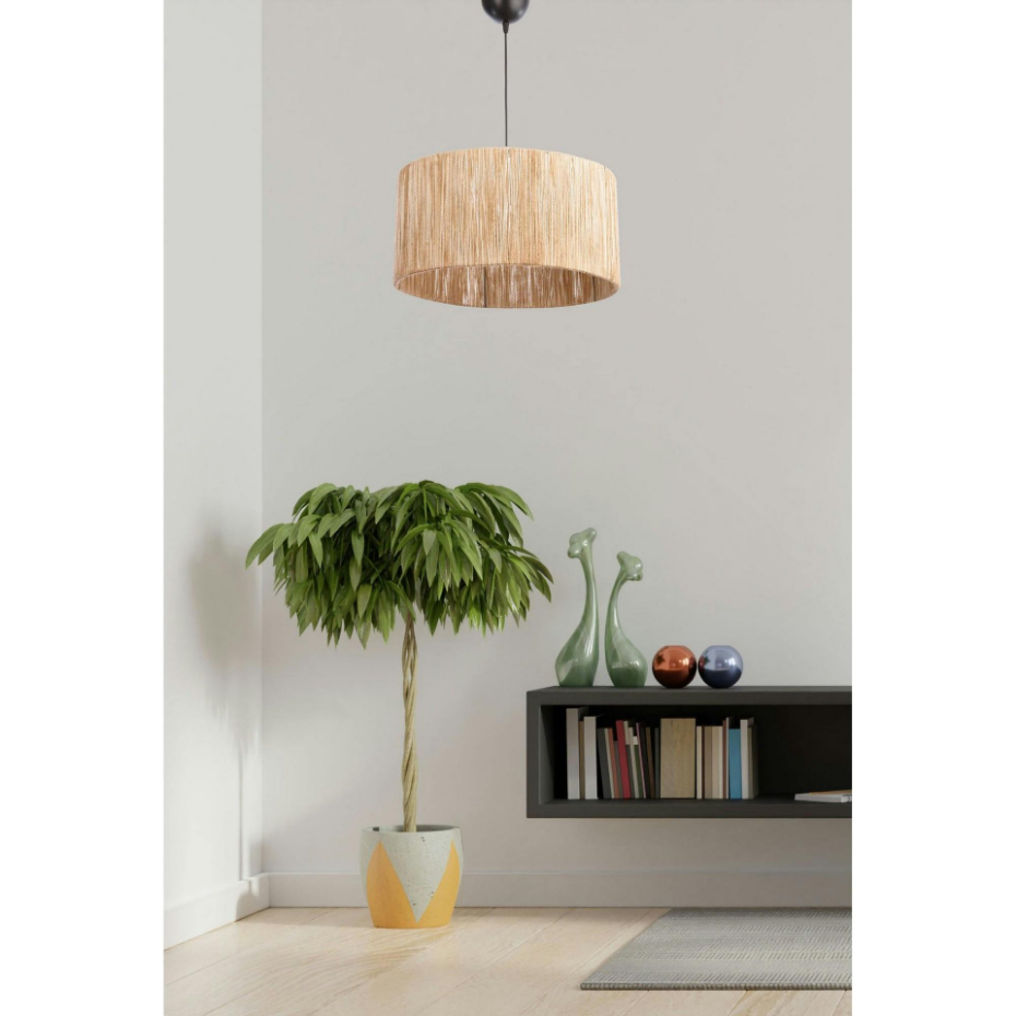 Suspension bohème en jute – abat-jour naturel AROSA