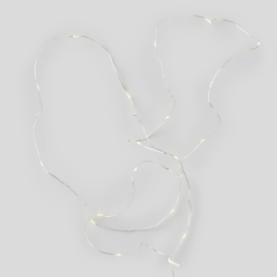 Guirlande micro LED, 1,9m, métal fillaire