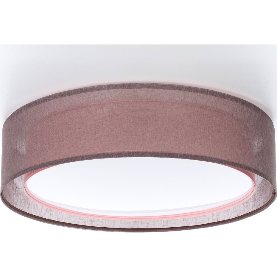Plafonnier rond en tissu effet lumière douce Puro