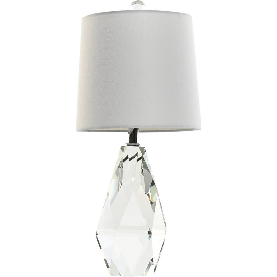 Lampe de table en verre et lin moderne Moderno