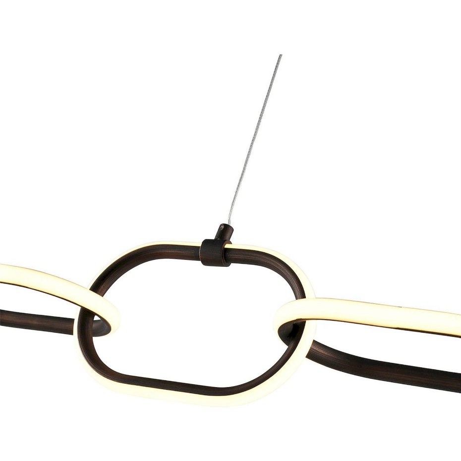 Suspension chandelier rectangulaire en aluminium