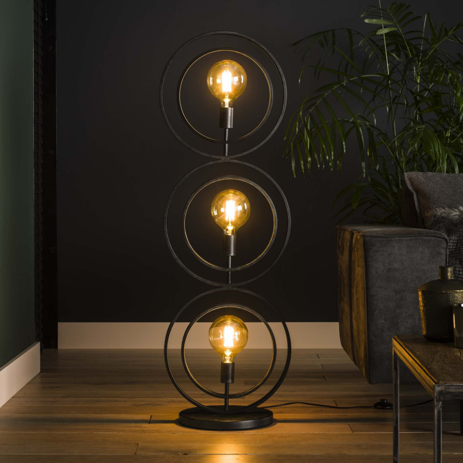 Lampadaire industriel 3 anneaux TRIBECA