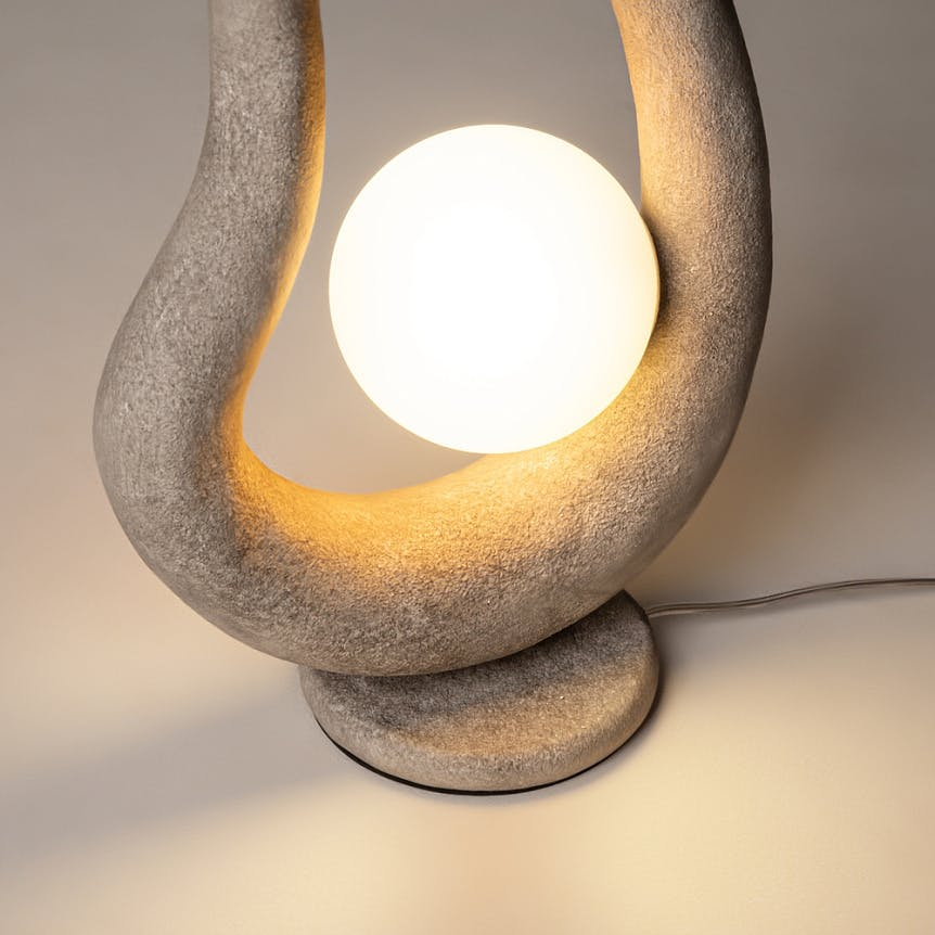 Lampe à poser organique 1 globe LULING