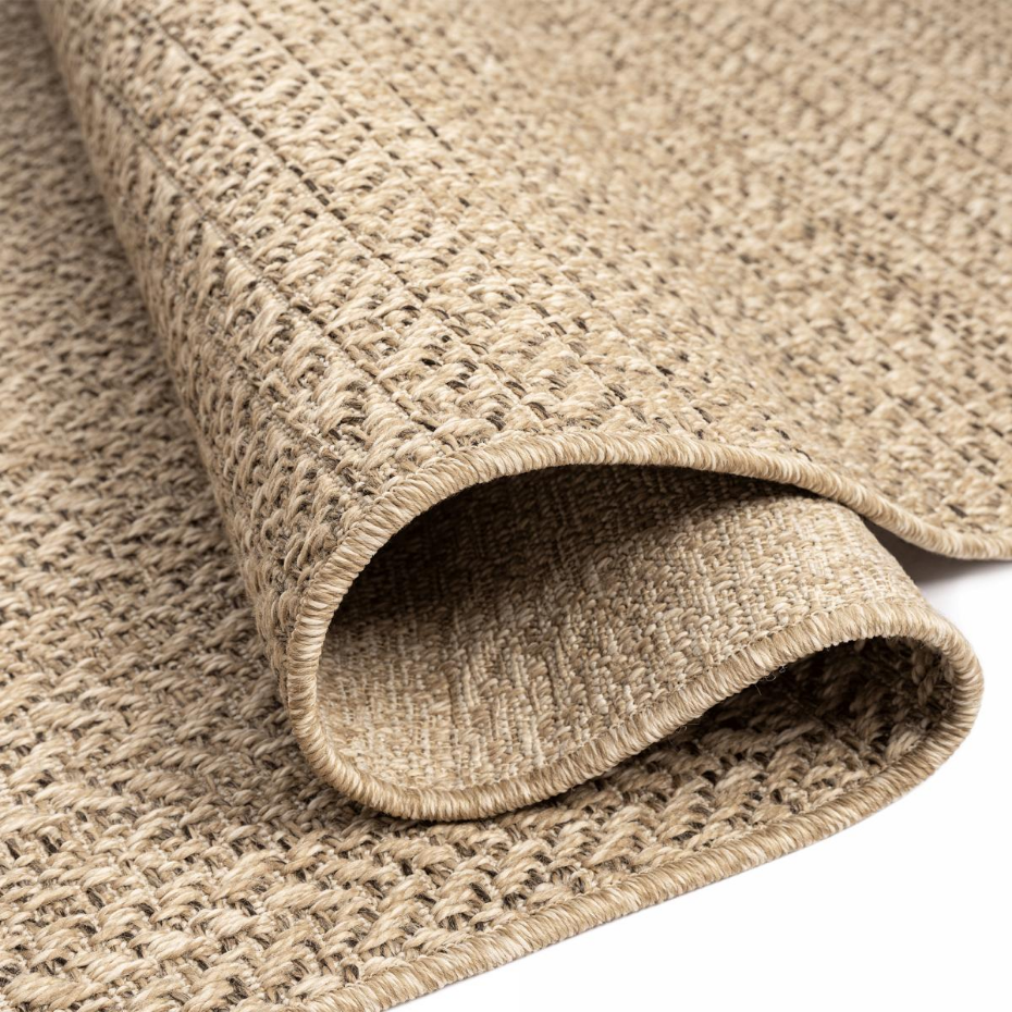 Tapis extérieur intérieur LYN13 REZA aspect jute motif arc-en-ciel ton sur ton