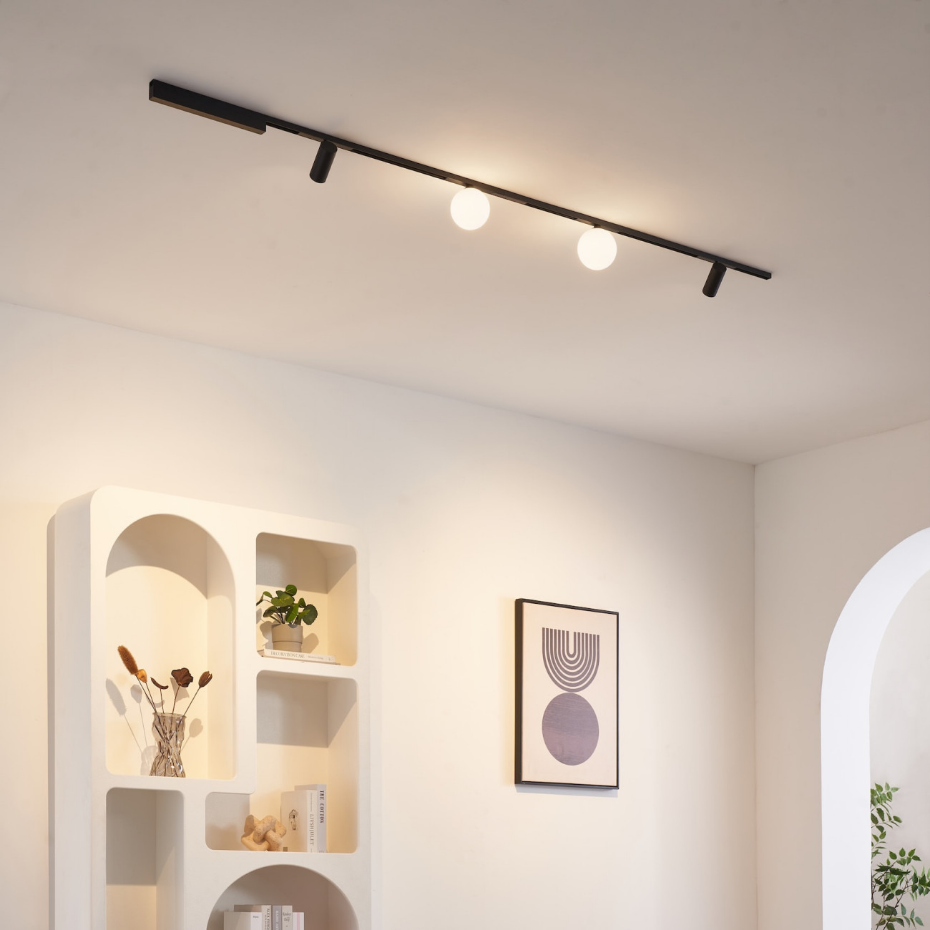 Kit 2 rails LED 2 spots + 2 boules - LYNE