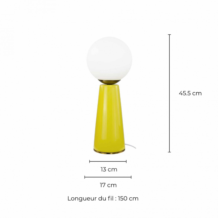Lampe à poser en céramique & verre & métal, COLYNE