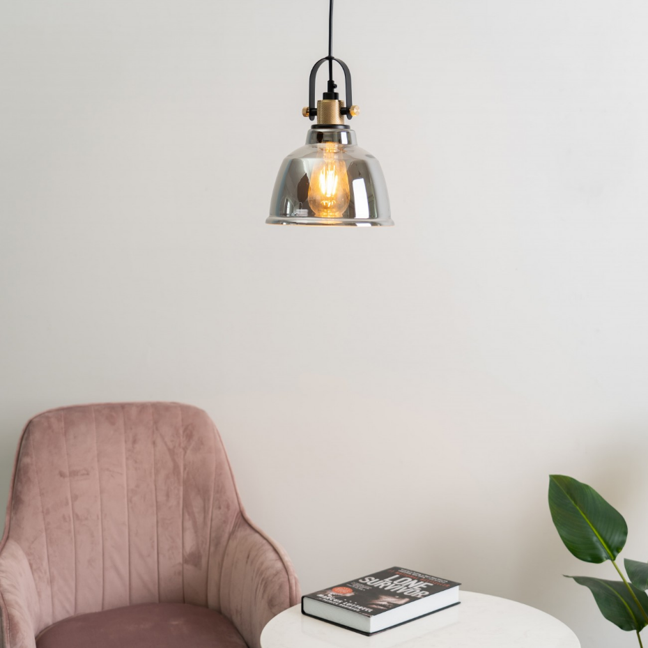 Suspension style industriel en verre - LINZ