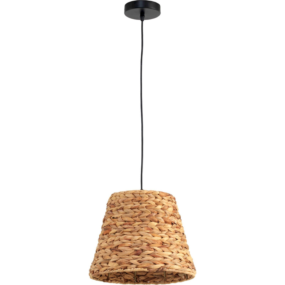 Suspension ronde en fibre naturelle faite main