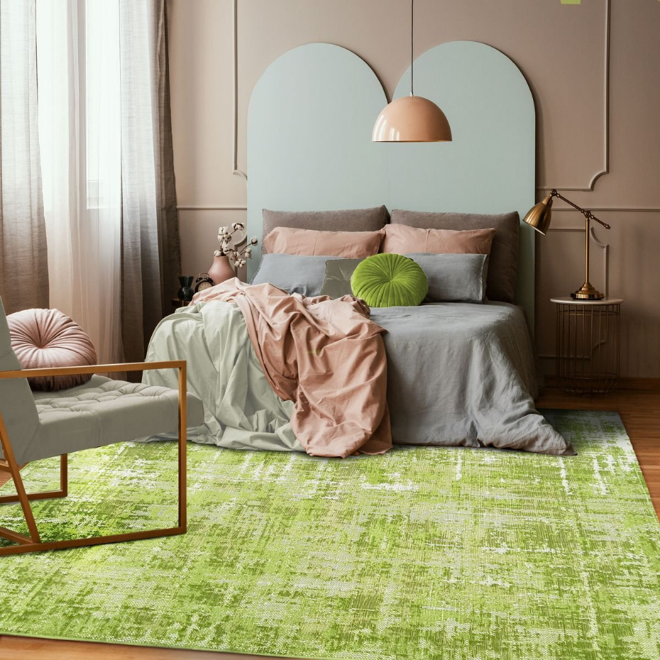 Tapis salon vintage chic effet vieilli STELLE