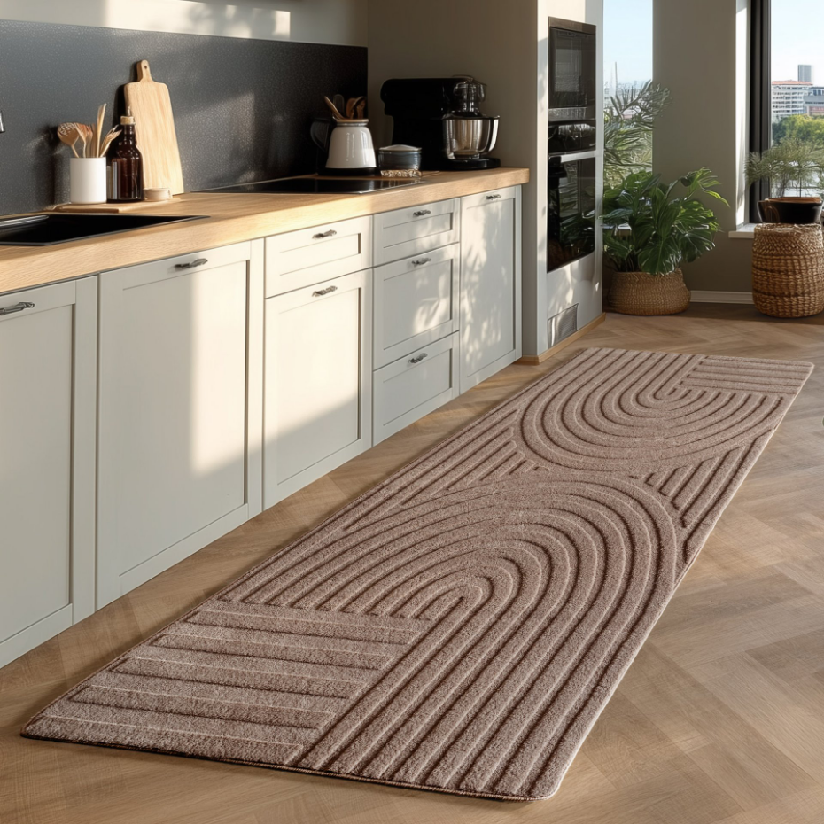 Tapis de salon à relief motif arc LENNY