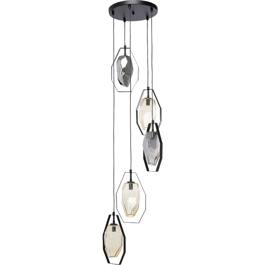 Suspension en verre et acier, DIAMOND FEVER