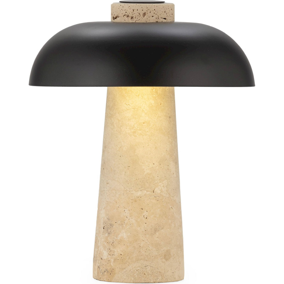 Lampe de table en marbre et métal forme organique