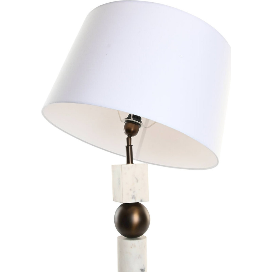Lampe de table ronde en marbre et bronze Item Home India Lamps 1c25