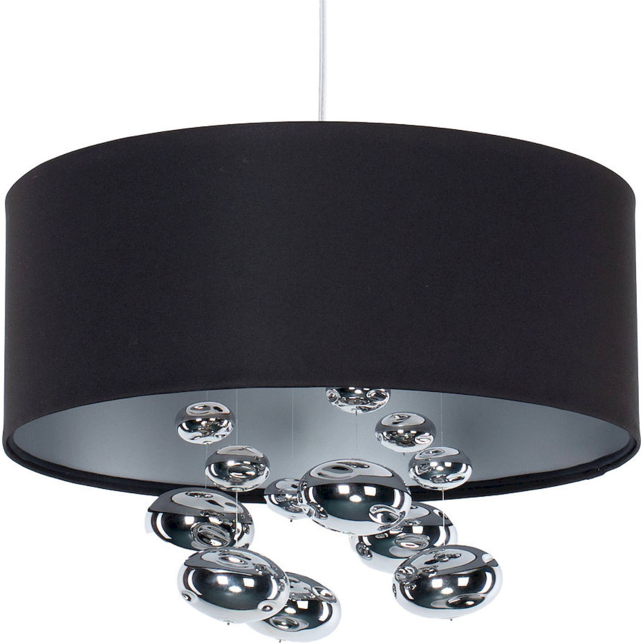 Suspension ronde en tissu avec boules Bubble Light