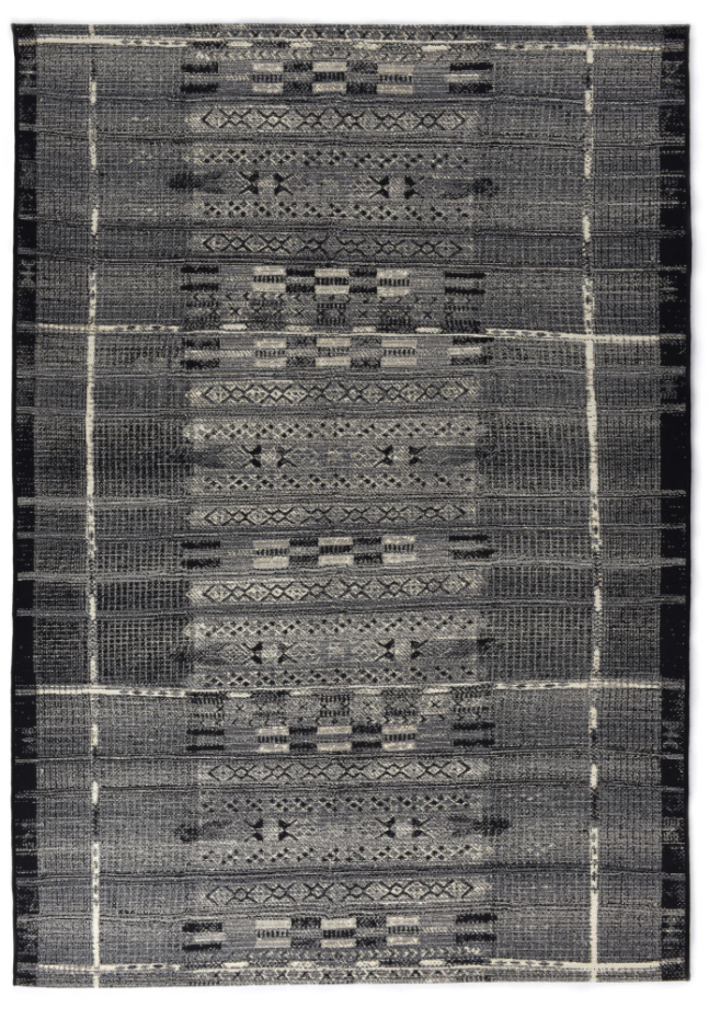 Tapis d'extérieur tissé plat à motifs géométriques - Aurora