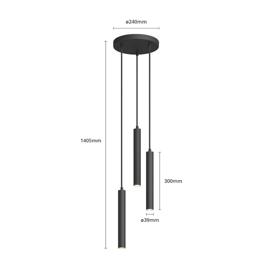 Suspension en aluminium moderneLED, Franka
