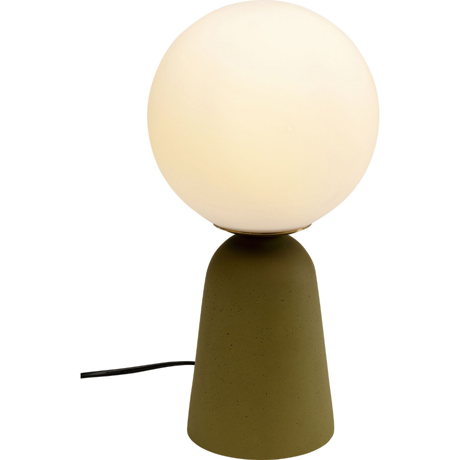 Lampe en verre et ciment, BOLLIE