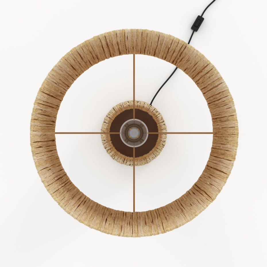 Grande lampe en feuille de palmier - SOLÉA