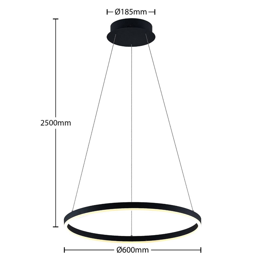Suspension en métal moderneLED, Albiona