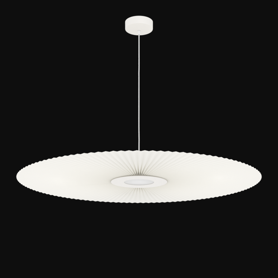 Suspension plafonnier plissée 120 cm, CARMEN