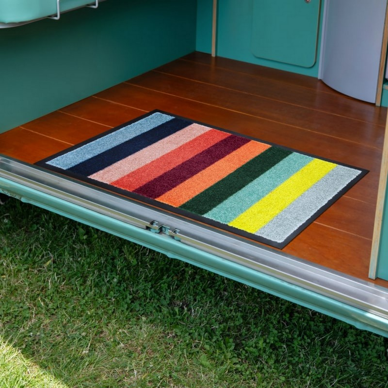 Tapis d'entrée coloré rayures  LORENZO
