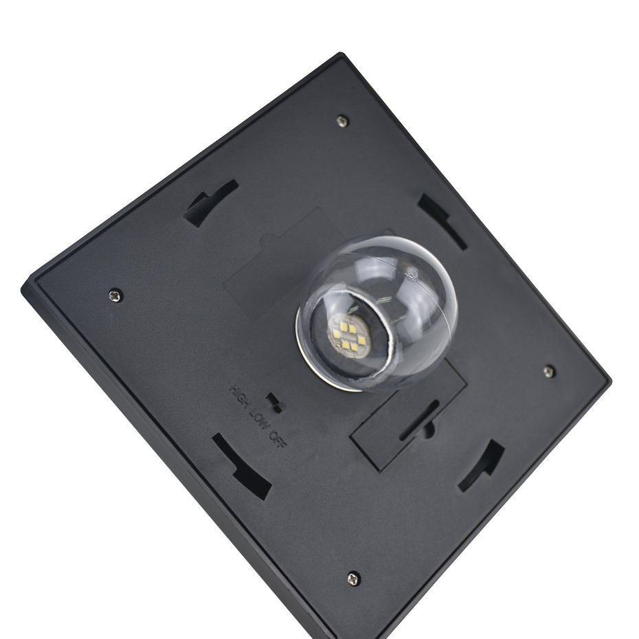 Lampadaire extérieur solaire luminaire lanterne LED noir