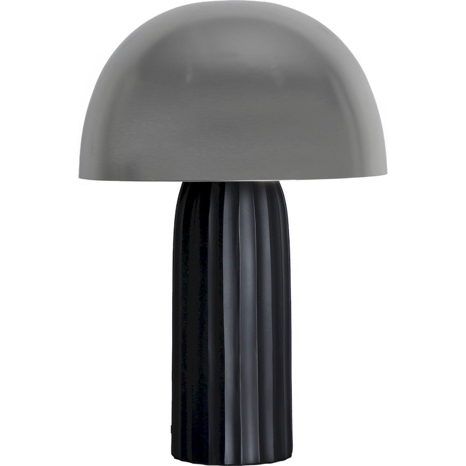Lampe de table contemporaine finition nickel et aluminium