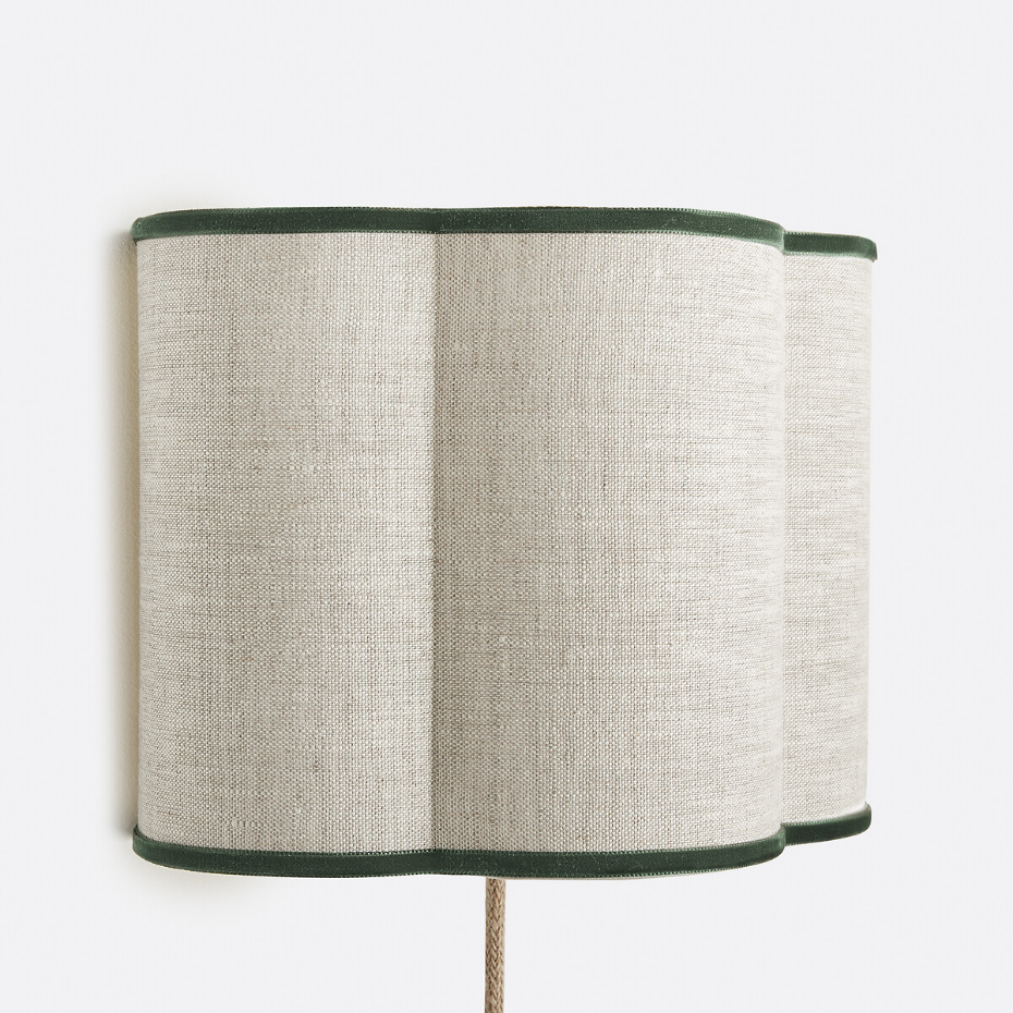 Applique en lin et velours, THADE