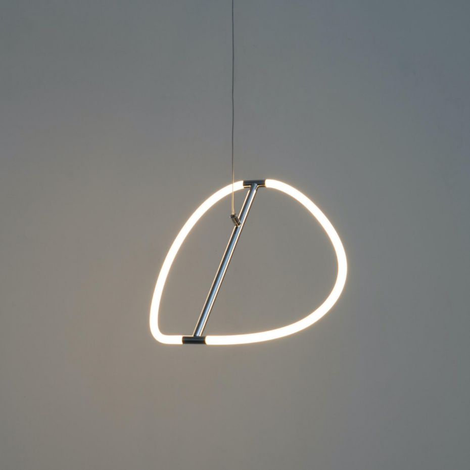 Suspension LED courbe chromée - MOLFARO