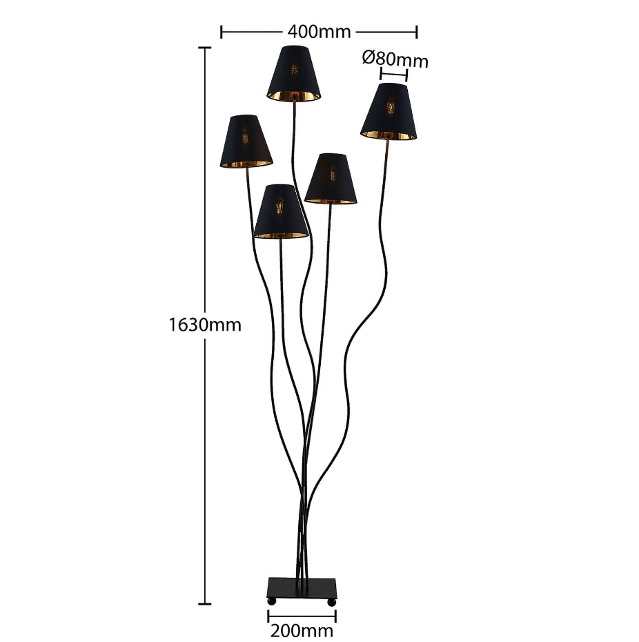 Lampadaire en métal moderne, Komalie
