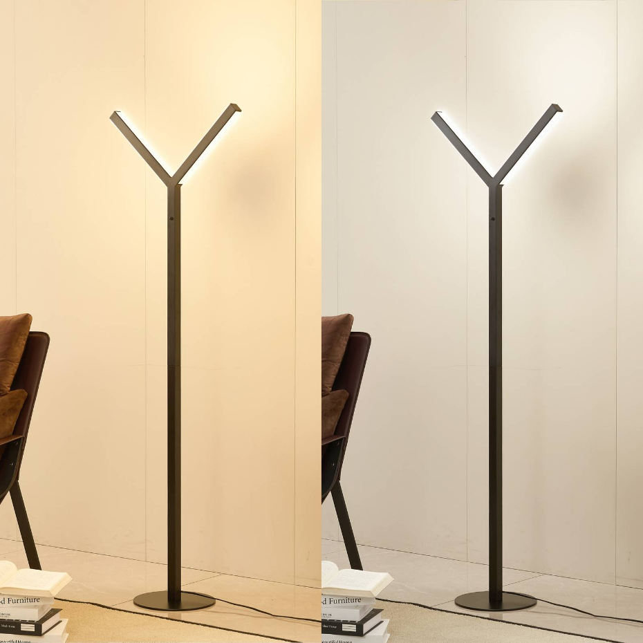 Lampadaire en métal moderneLED, Ilian