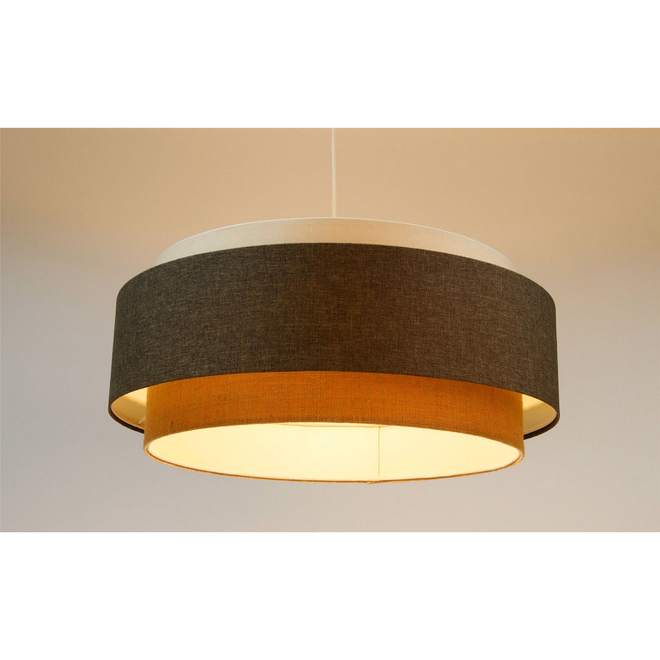 Suspension ronde en tissu pour salon ou chambre Boho Elegant