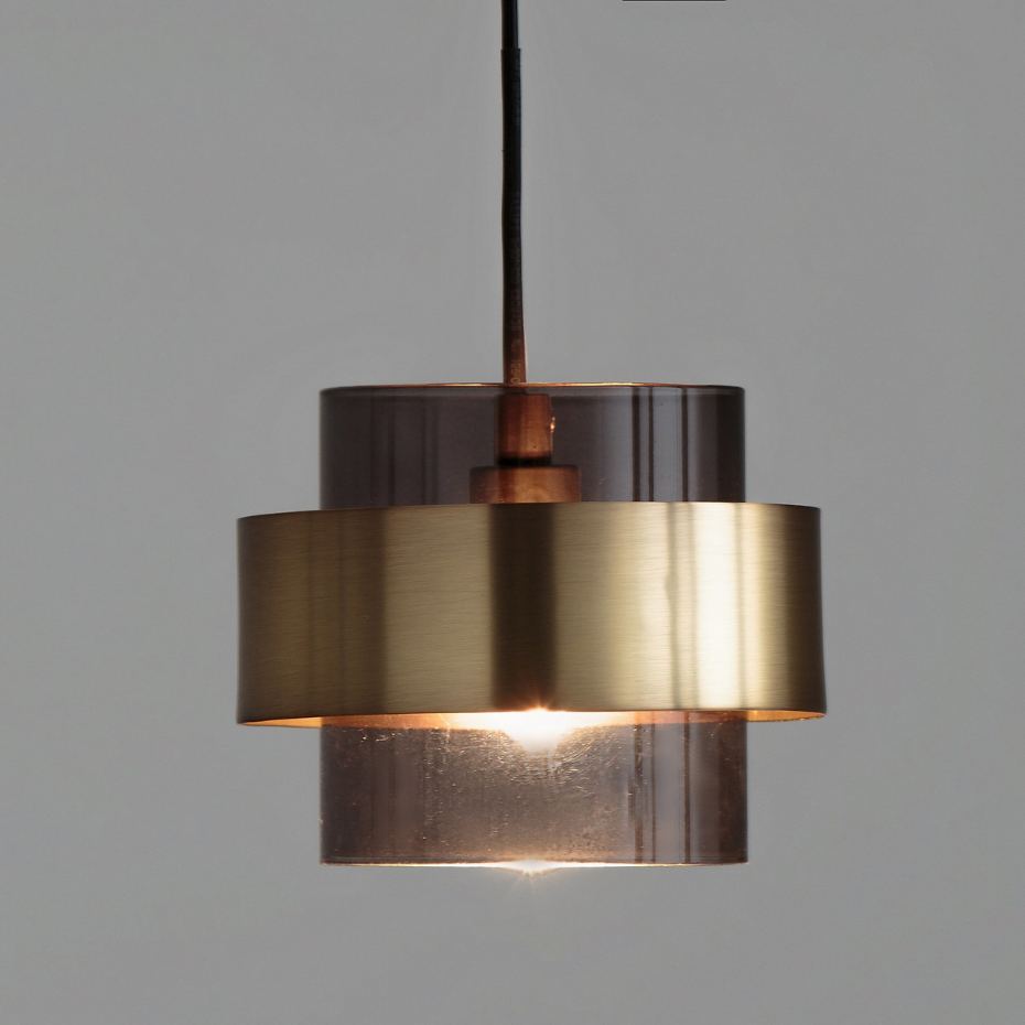 Suspension verre fumé Ø13,8 cm, Botello