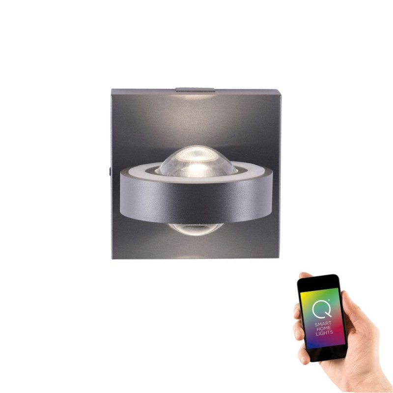 Applique Murale Led RGB Sophia Gris Anthracite Smart Home