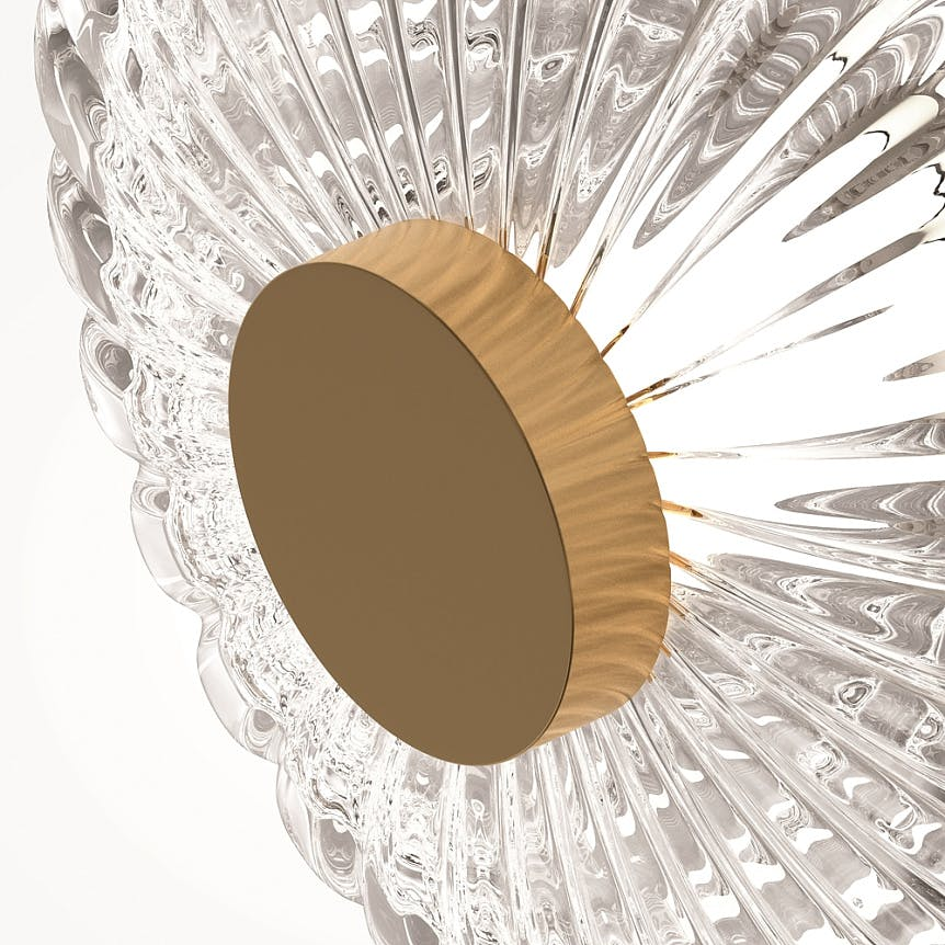 Lampe de table en verre - perles ciselées style rétro BELLA