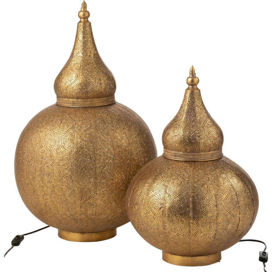 Lampe orientale en métal forme organique