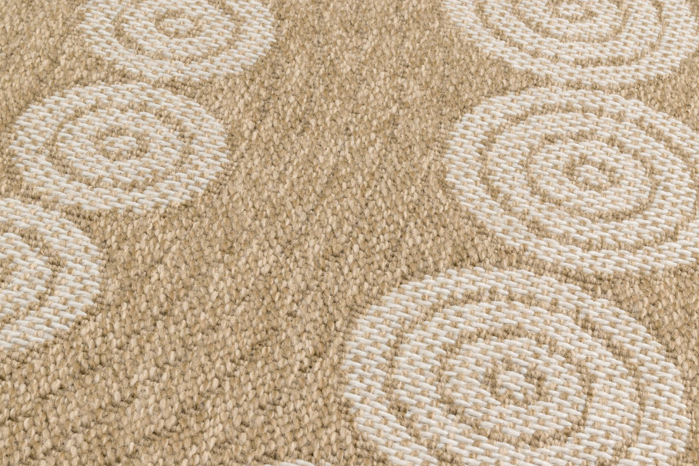 Tapis de salon rond intérieur extérieur motifs cercles NATURE