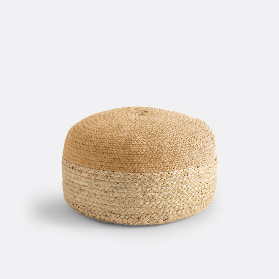 Pouf bicolore jute Popayan