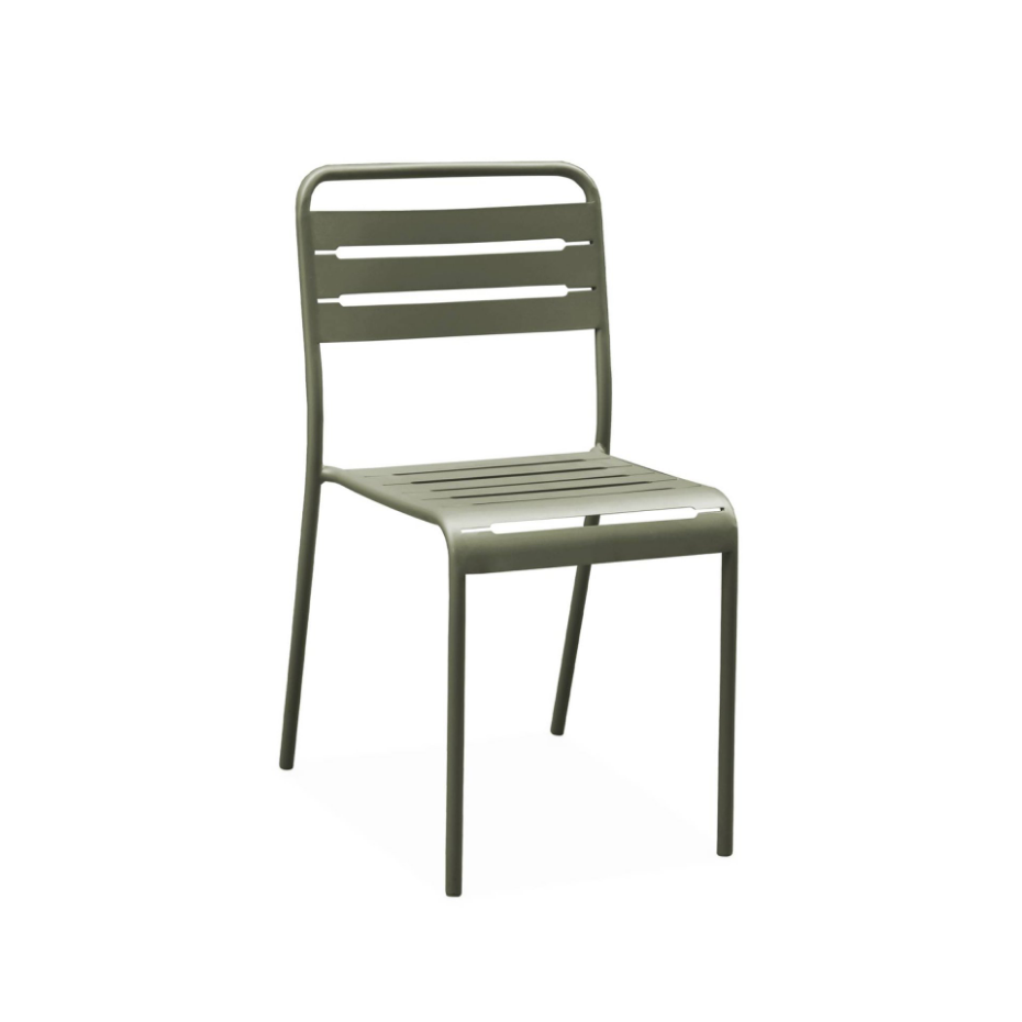Table de jardin pliante métal + 6 assises AMÉLIA