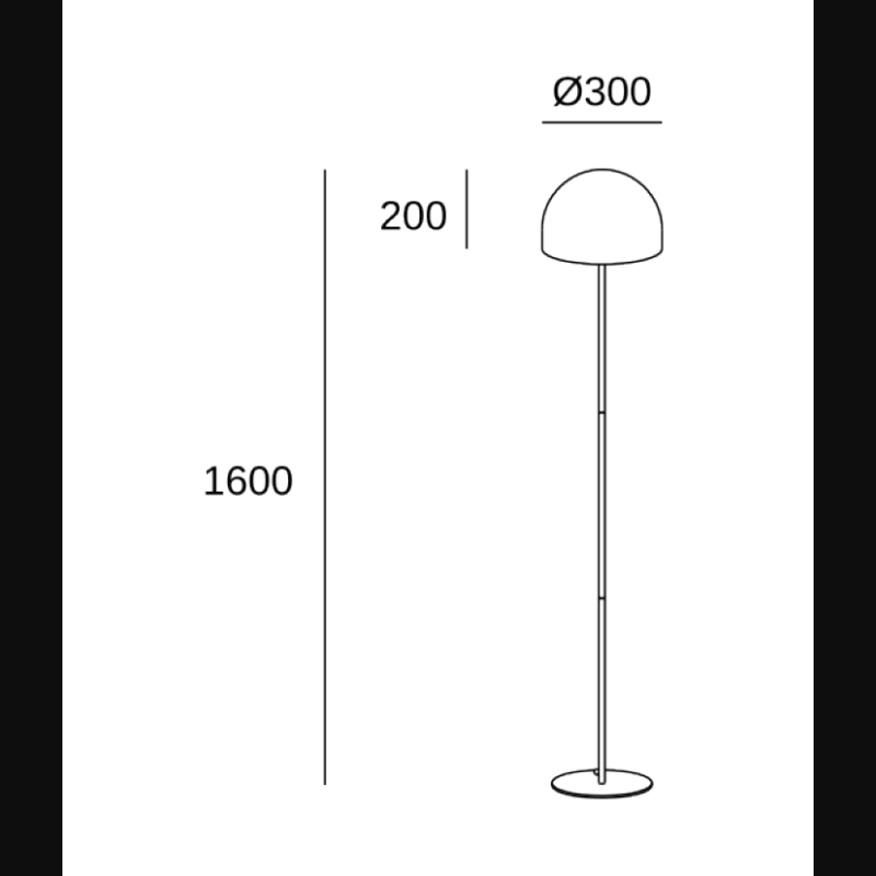 Lampadaire design en métal, FRES