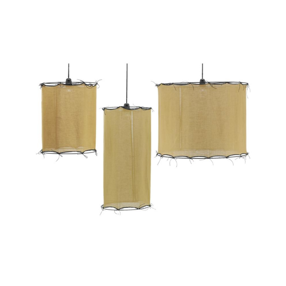 Abat-jour pour suspension en coton Riad Petit Safran